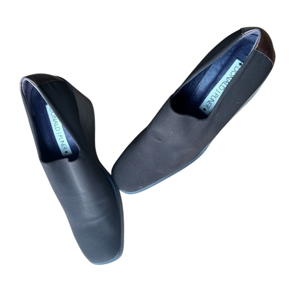 Donald J Pliner Brown Wedge Slip on Shoes Sz 8.5 Narrow Made in Spain Officewear - Picture 12 of 12